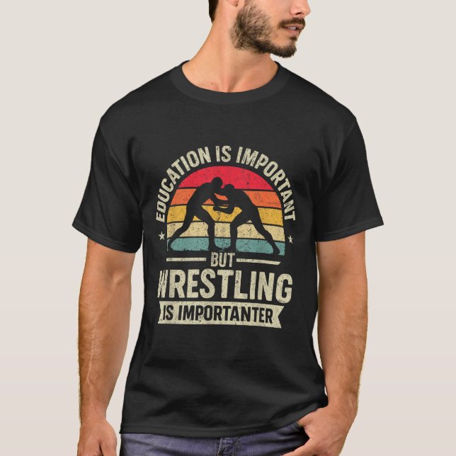 T-shirt Funny Wrestling Education Joke For Wrestler Men Ki (Devant)