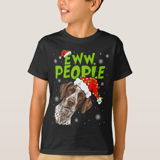 T-shirt Funny Xmas Ew People Gsp Dogs Lover Pajamas Men Wo (Devant)
