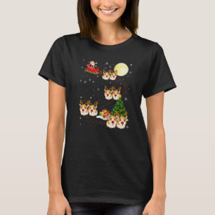 T-shirt Funny Xmas Lighting Tree Père Noël équitation Hams