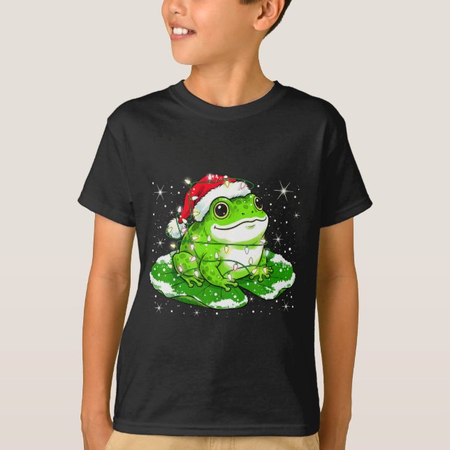 T-shirt Funny Xmas Lights Frog Cute Toad Frogs Women Men K (Devant)