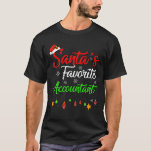 T-shirt Funny Xmas Père Noël comptable favori Noël