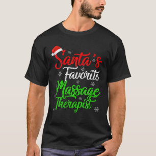 T-shirt Funny Xmas Père Noël Favori Massage Thérapiste Chr