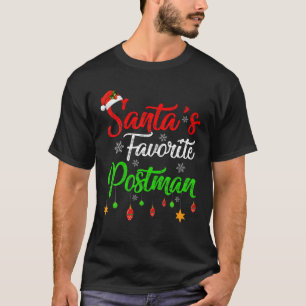 T-shirt Funny Xmas Père Noël Favori Postman Noël