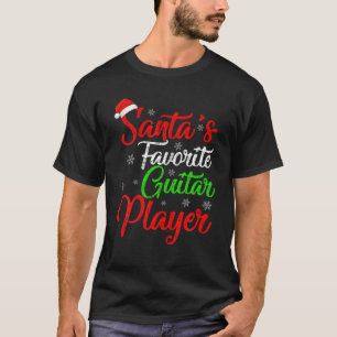 T-shirt Funny Xmas Père Noël Joueur de guitare préféré Noë