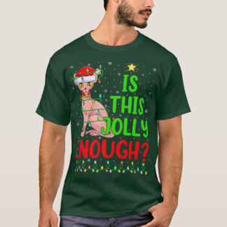T-shirt Funny Xmas Tree Est Cette Jolie Assez Sphyn Chat C