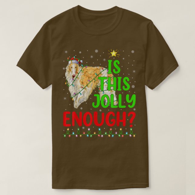 T-shirt Funny Xmas Tree Is This Jolly Enough (Design devant)