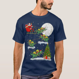 T-shirt Funny Xmas Tree Père Noël équitation Spinosaurus D