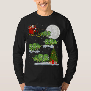 T-shirt Funny Xmas Tree Père Noël équitation Tricératops D