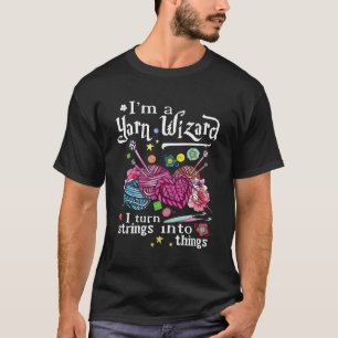 T-Shirt Funny Yarn Wizard Pour Femmes Ou Filles