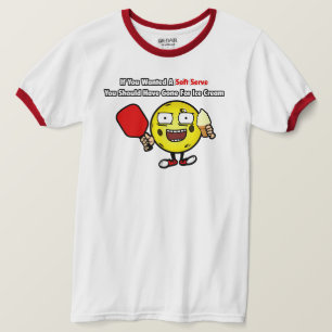 T-shirt Funny Yellow Pickleball Vanilla Soft Sert