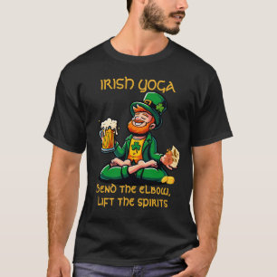 T-shirt Funny yoga irlandais plaisanterie bière tradition
