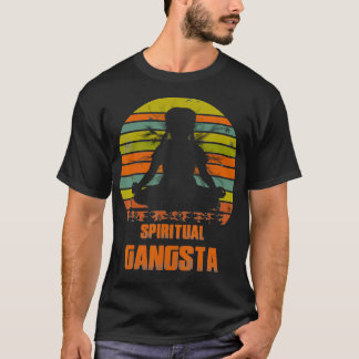T-shirt Funny Yoga Spirituel Gangsta Namaste Cadeaux Vinta