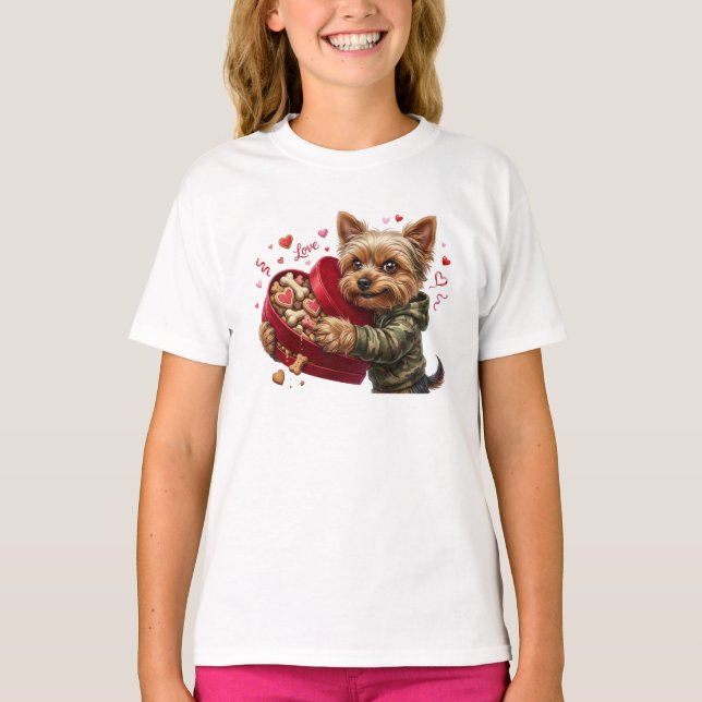 T-shirt Funny Yorkie Valentine Mug | Adorable Yorkie Gift (Devant)