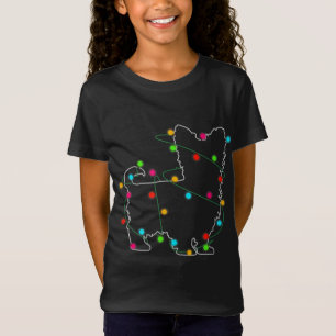 T-Shirt Funny Yorkshire Terrier feux de pyjama de Noël Pu