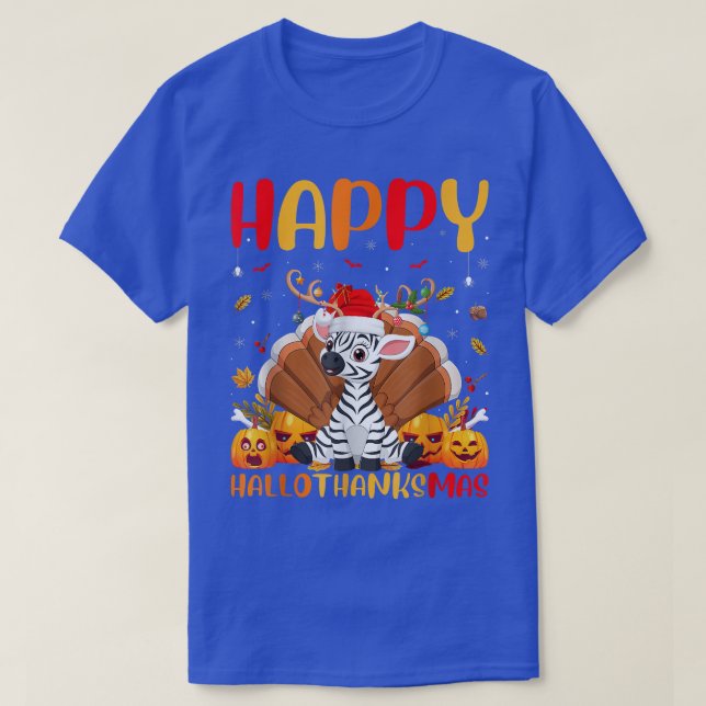 T-shirt Funny Zebra Amoureux des animaux Happy Zebra Hello (Design devant)