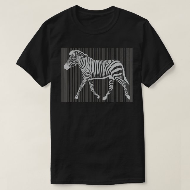 T-shirt Funny Zebra Barcode Afrique Safari Zebra (Design devant)