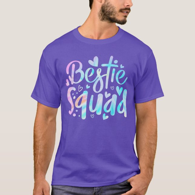 T-shirt Funnyie Dye Best Friend Matching Bestie Squad BFF  (Devant)