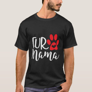 T-shirt Fur Mama Long Manches Chemise Chien Maman Cadeau C