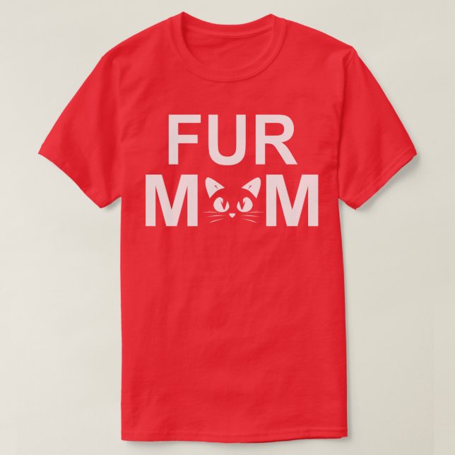 T-shirt Fur Maman Whiskers et Nez de chat Parent de chat (Design devant)