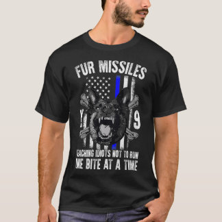T-shirt Fur Missiles Enseigner Idiots Ne Pas Faire Un Bite