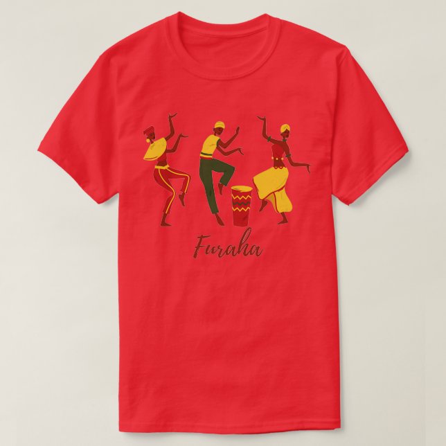 T-shirt Furaha Swahili Parole de joie ou de joie 1 (Design devant)