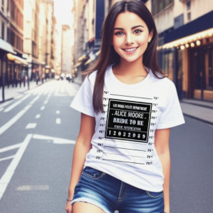 T-shirt Fureur photo de la police de parti personnalisée