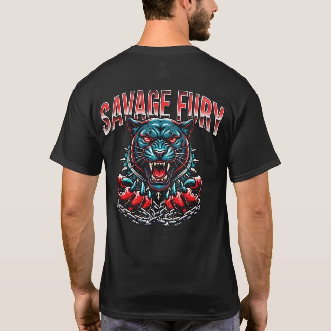 T-shirt Fureur Sauvage – Conception Graphique de Vêtements (Dos)