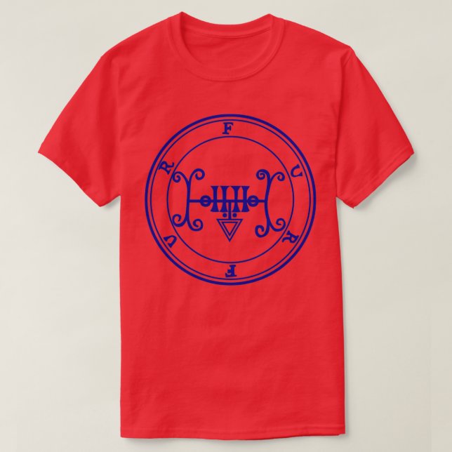 T-shirt Furfur Sigil enseigne sur Secret Blue (Design devant)