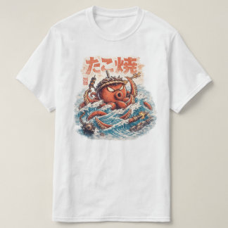 T-shirt Furie de Samouraï Pieuvre – Art Océanique Inspiré