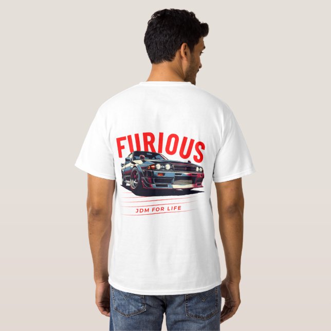 t-shirt furieux, de haute qualité. (Dos entier)
