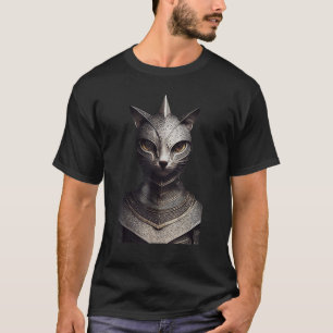T-shirt Furry Anthro Chat Knight Portrait Finely Armor War