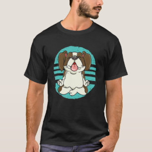 T-shirt Furry Dog Sitting in Meditating Position
