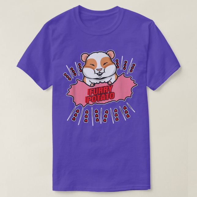T-shirt Furry Potato - Funny Guinea Pig  (Design devant)