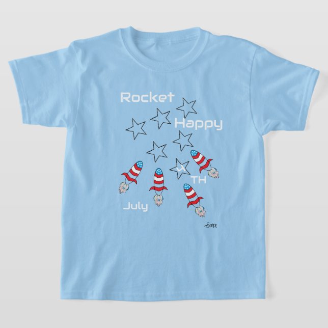 T-shirt : fusée (Poser)