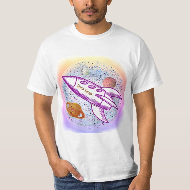 T-shirt Fusée Violette (Devant)