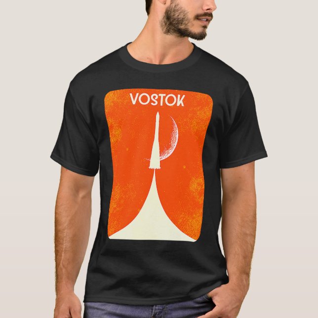 T-shirt Fusée Vostok Union Soviétique Espace Vol Spatial Y (Devant)