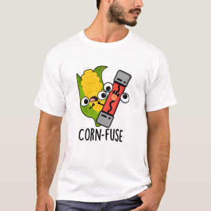 T-shirt Fusible de maïs amusant Confus Pun