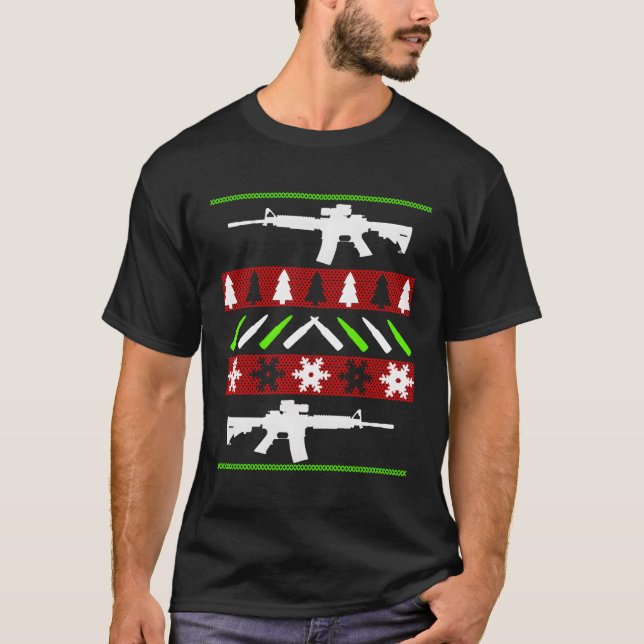 T-shirt Fusil Ar-15 Arme Laide (Devant)