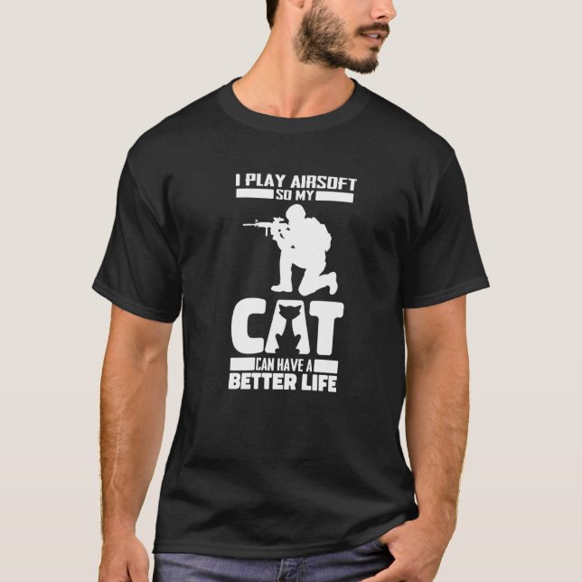 T-shirt Fusil Milsim Cat - Airsoft Premium (Devant)