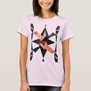 T-shirt Fusion de pli rose