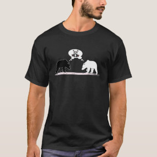 T-shirt Fusion D'Ours Noir Et Blanc Pour Être Un Panda Tee