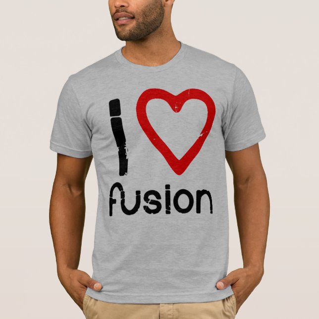 T-shirt Fusion du coeur I (de ROUGE) (Devant)