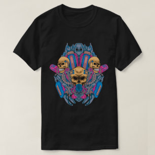 T-shirt Fusion du crâne Bio-Mech