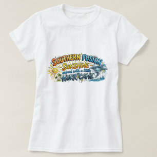 T-shirt Fusion du Sud Ouragan ensoleillé Tropical Sassy