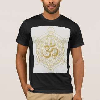 T-shirt Fusion énergétique : Om Symbole rencontre la géomé