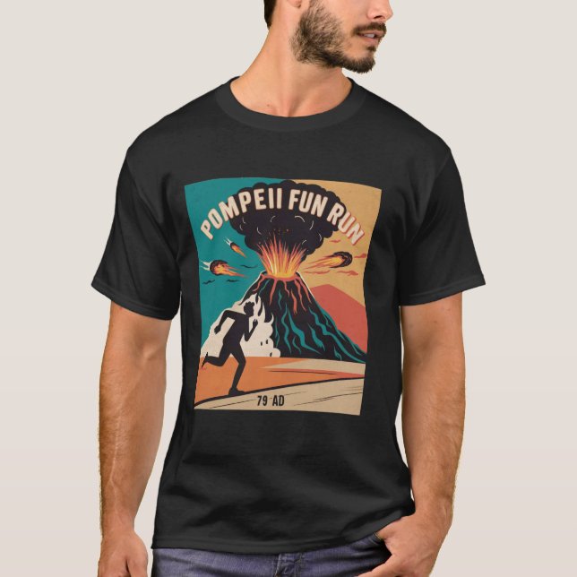 T-shirt Fusionner Volcano Pompéi Éruption 79 AD (Devant)