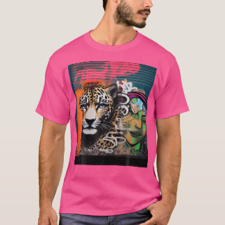T-shirt Fusions Urbaines Le Leopard Et L'Âme Abstraite