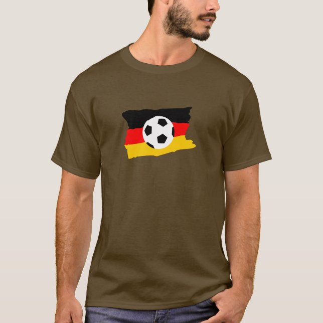 T-shirt Fussball deutschland fahne (Devant)