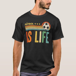 T-shirt Futbol Est La Vie Amateur De Football Drôle Vintag
