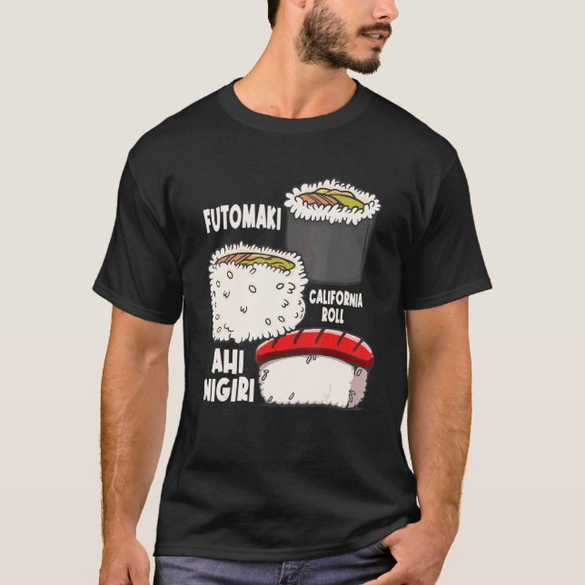 T-shirt Futomaki California Roll Ahi Nigiri Sushi (Devant)